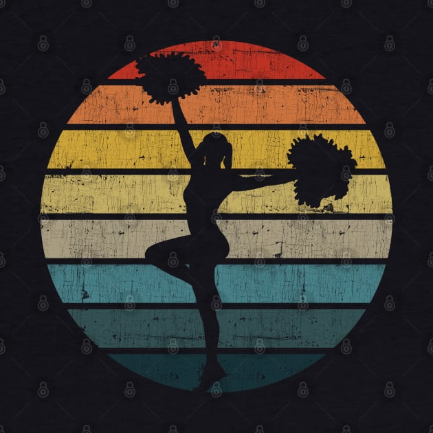 Cheerleader Silhouette On A Distressed Retro Sunset design by theodoros20